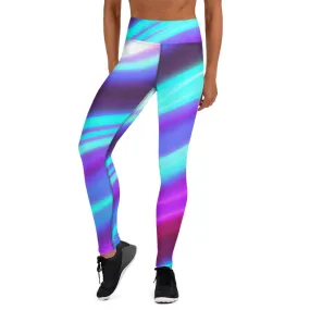 Purple Sliced Yoga Leggings