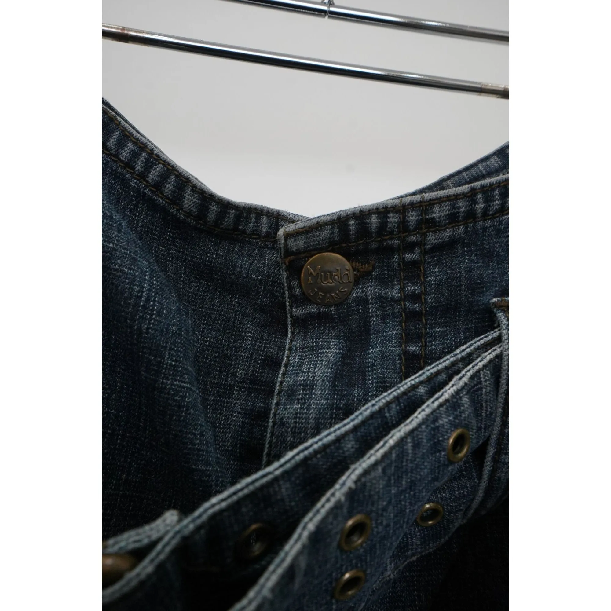 "Retail" Vintage Mudd Mid Wash Maxi Denim Skirt Blue Size 7 W26 Women's