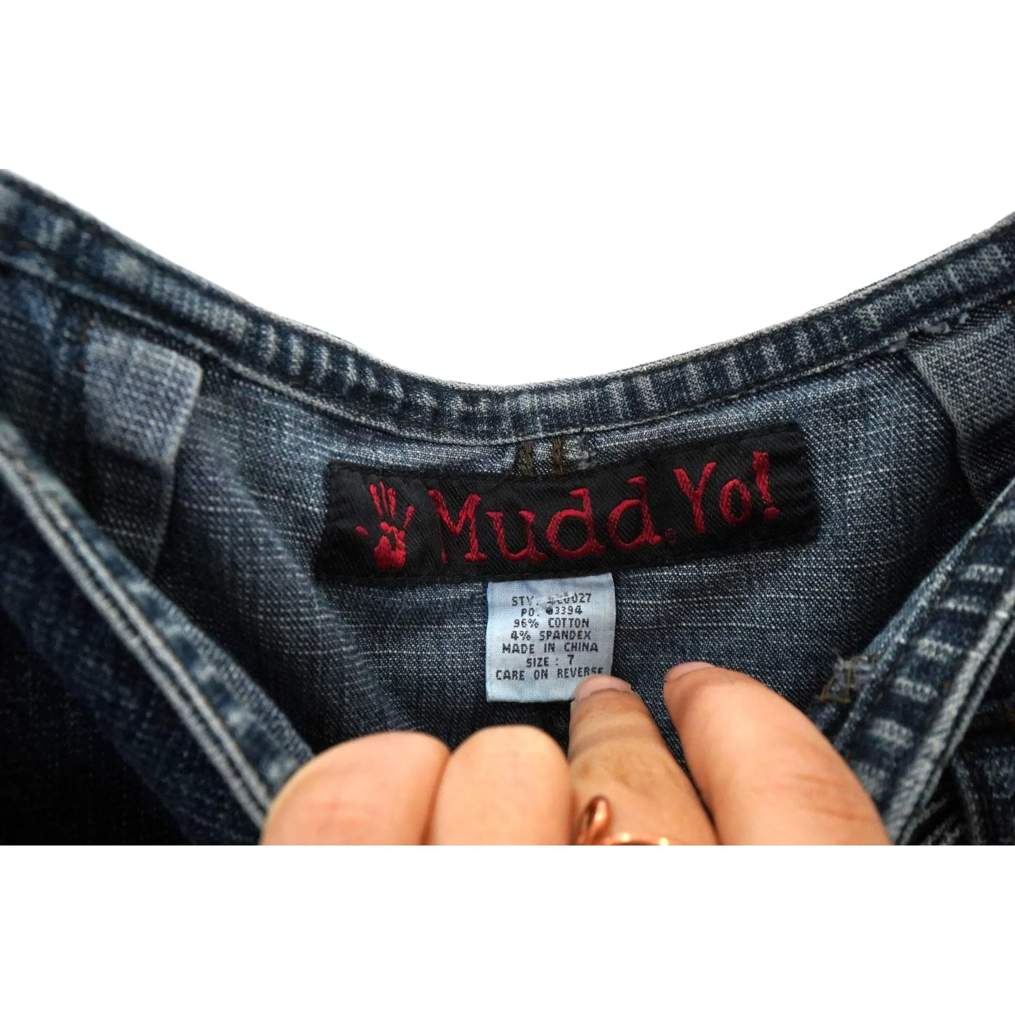 "Retail" Vintage Mudd Mid Wash Maxi Denim Skirt Blue Size 7 W26 Women's