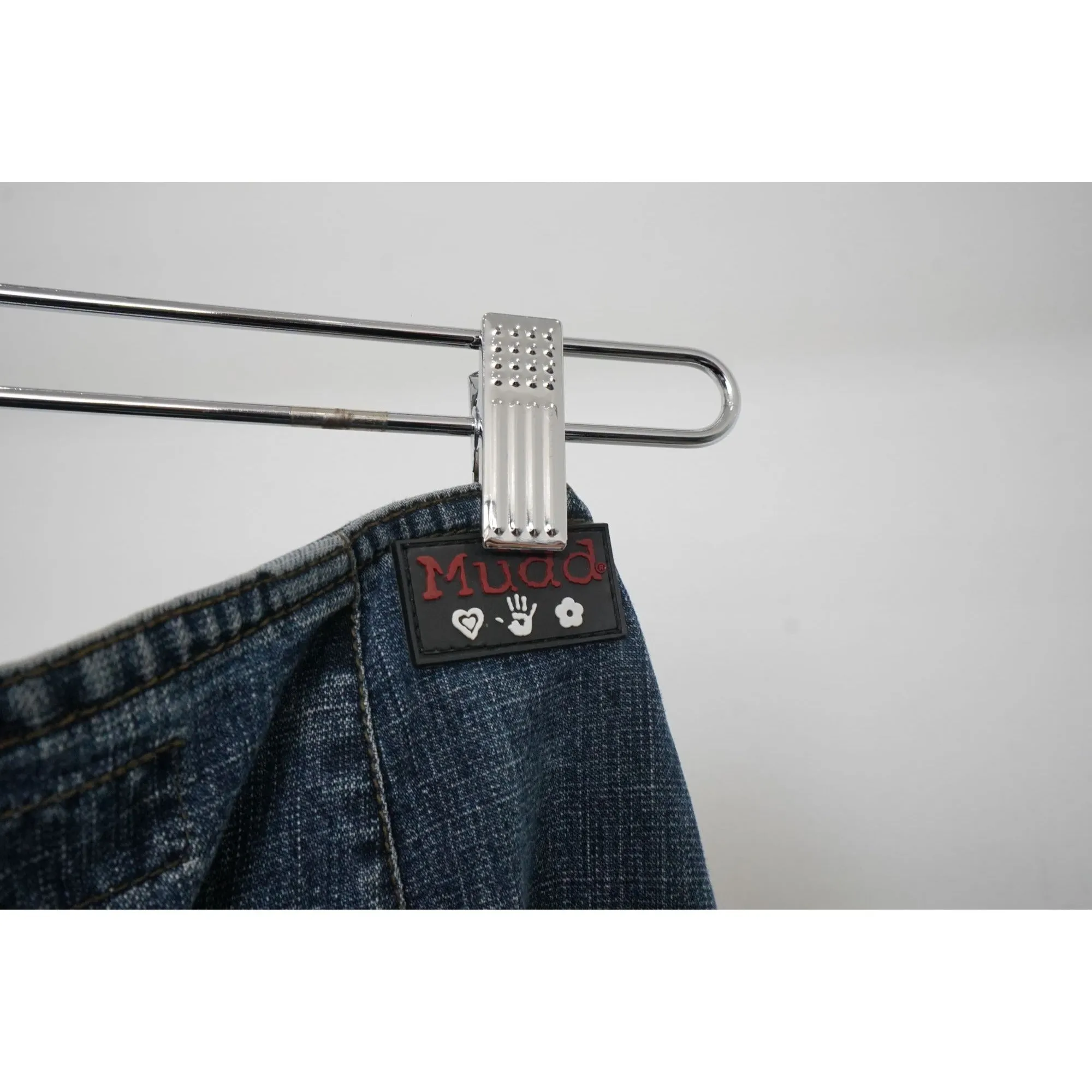 "Retail" Vintage Mudd Mid Wash Maxi Denim Skirt Blue Size 7 W26 Women's