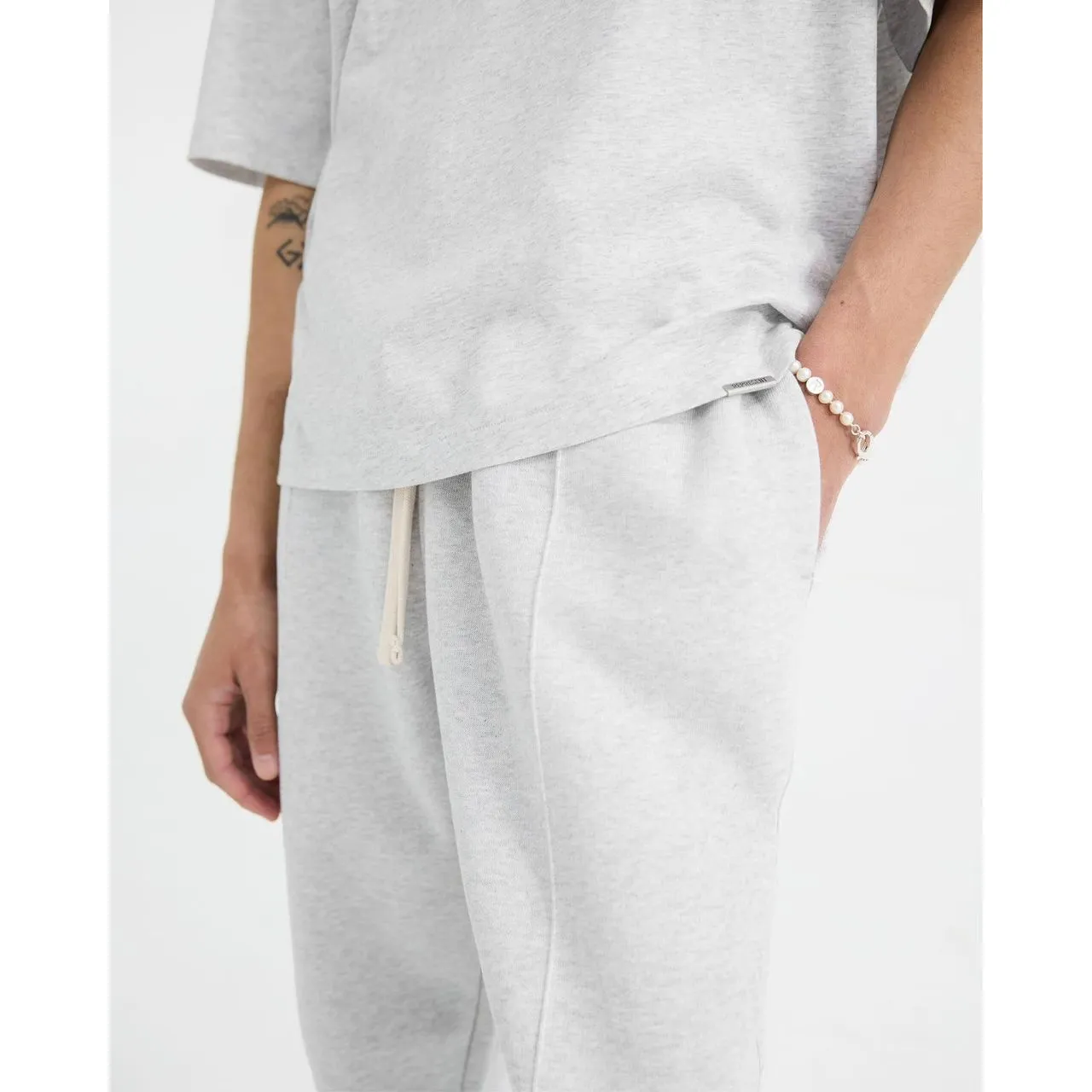 Represent Initial Sweatpants Ice Grey Marl
