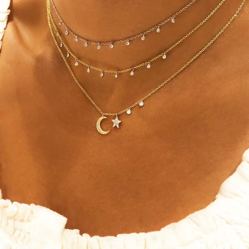 Rose Gold Choker with 10 Diamond Bezels