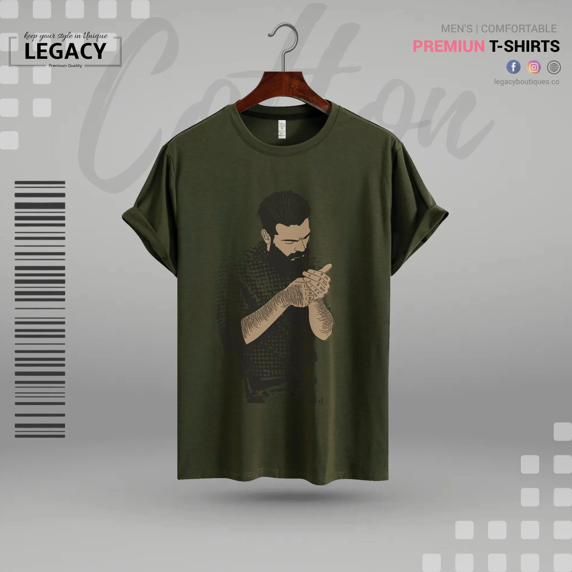 Smoke Print Premium Designer Edition T Shirt
