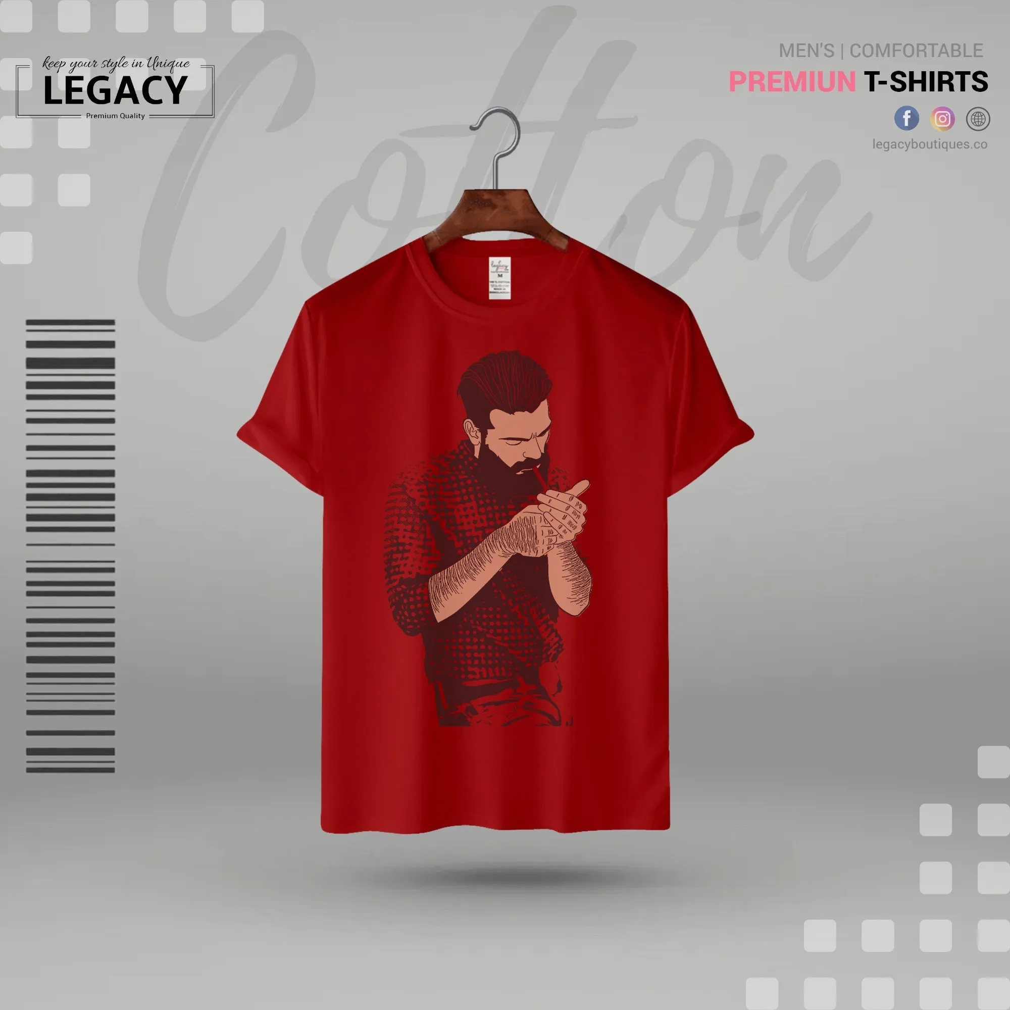 Smoke Print Premium Designer Edition T Shirt