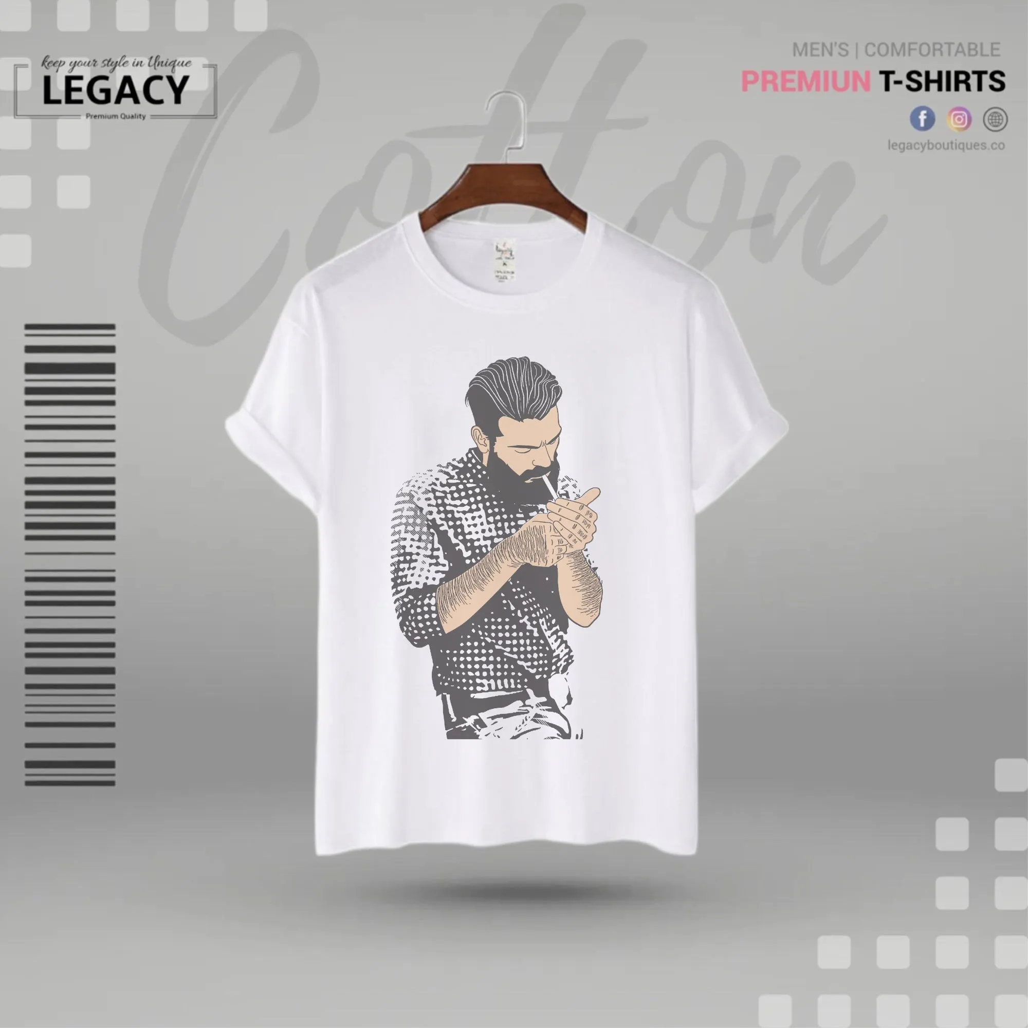 Smoke Print Premium Designer Edition T Shirt