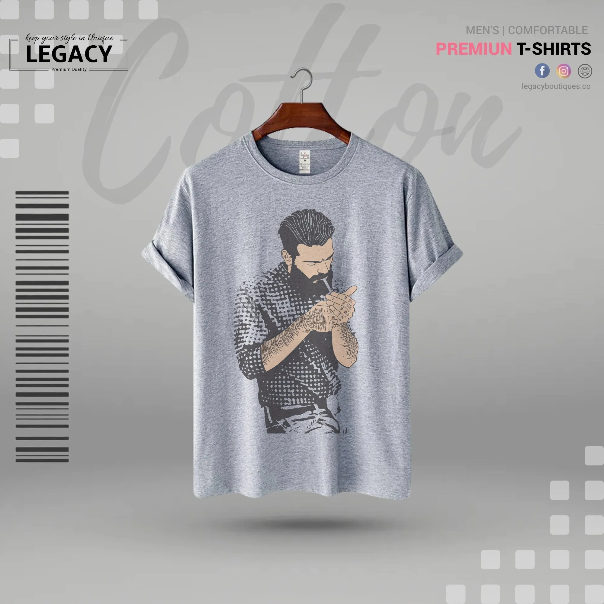 Smoke Print Premium Designer Edition T Shirt