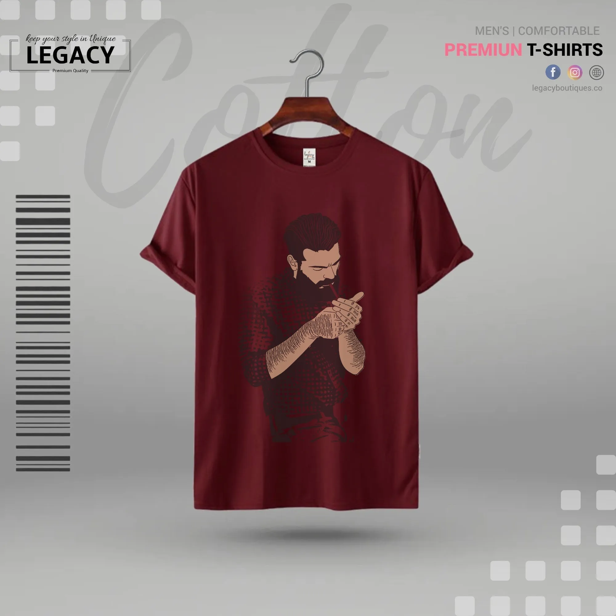 Smoke Print Premium Designer Edition T Shirt