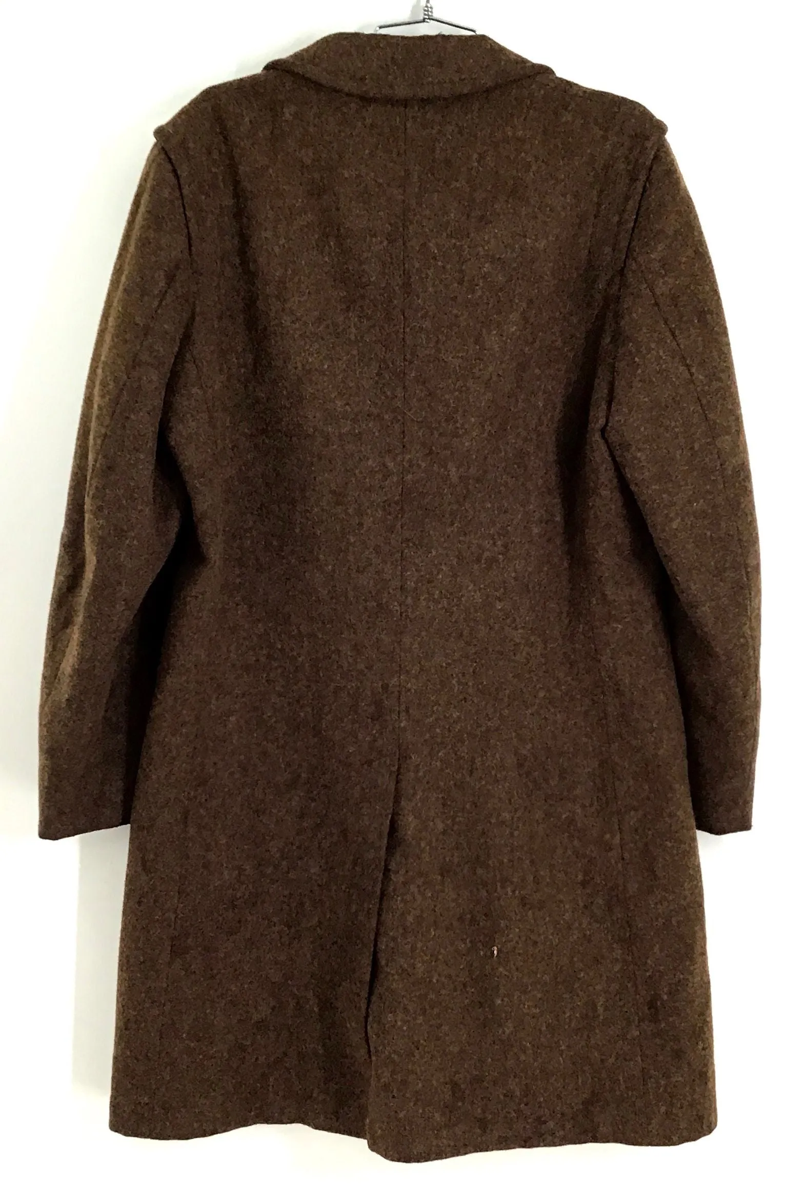Stratojac Men's Brown Single-Breasted Overcoat - Size 40