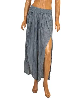Stripe Deep Slit Culottes
