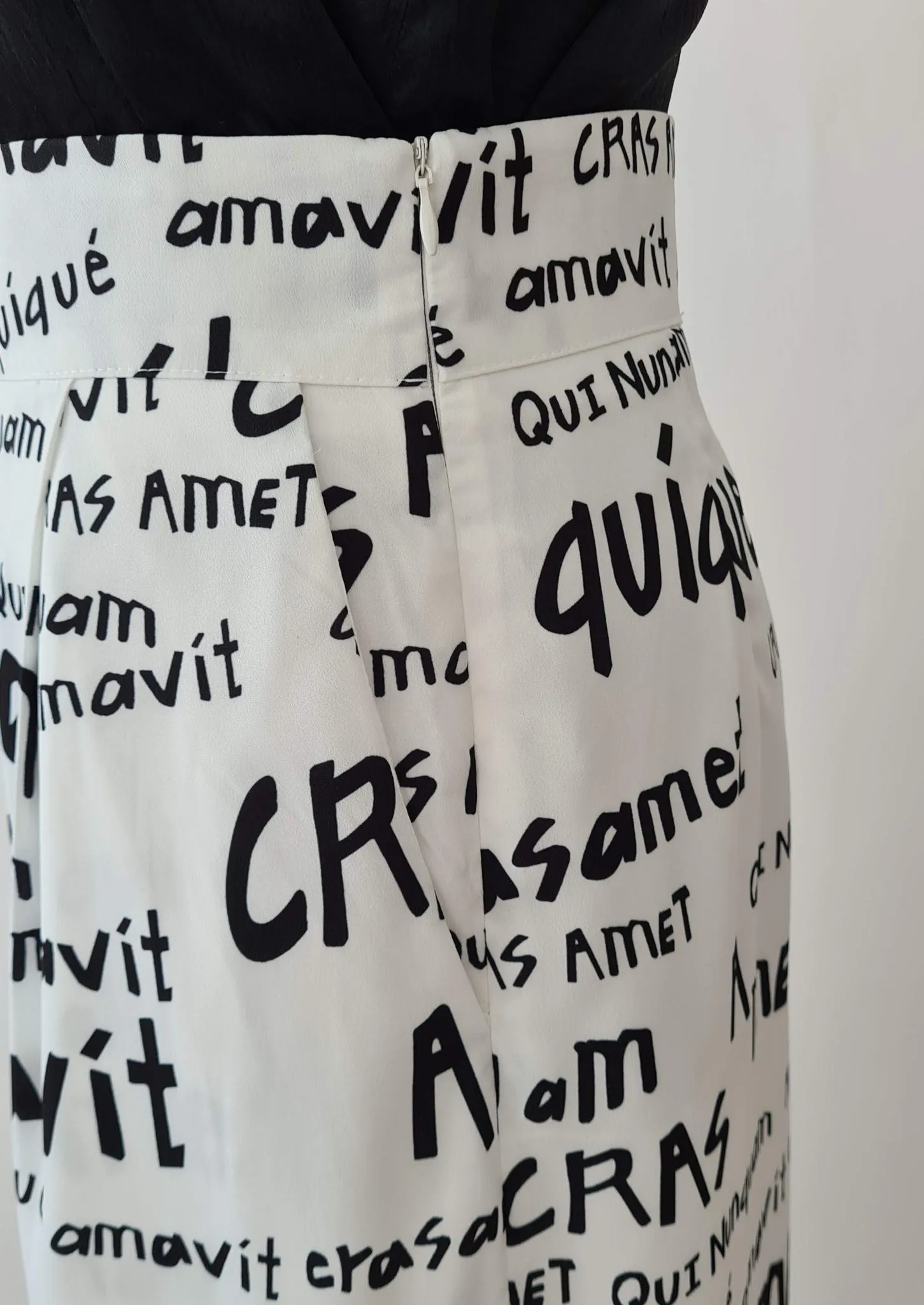 Tabloid High-Waist Wide-Legged Pants