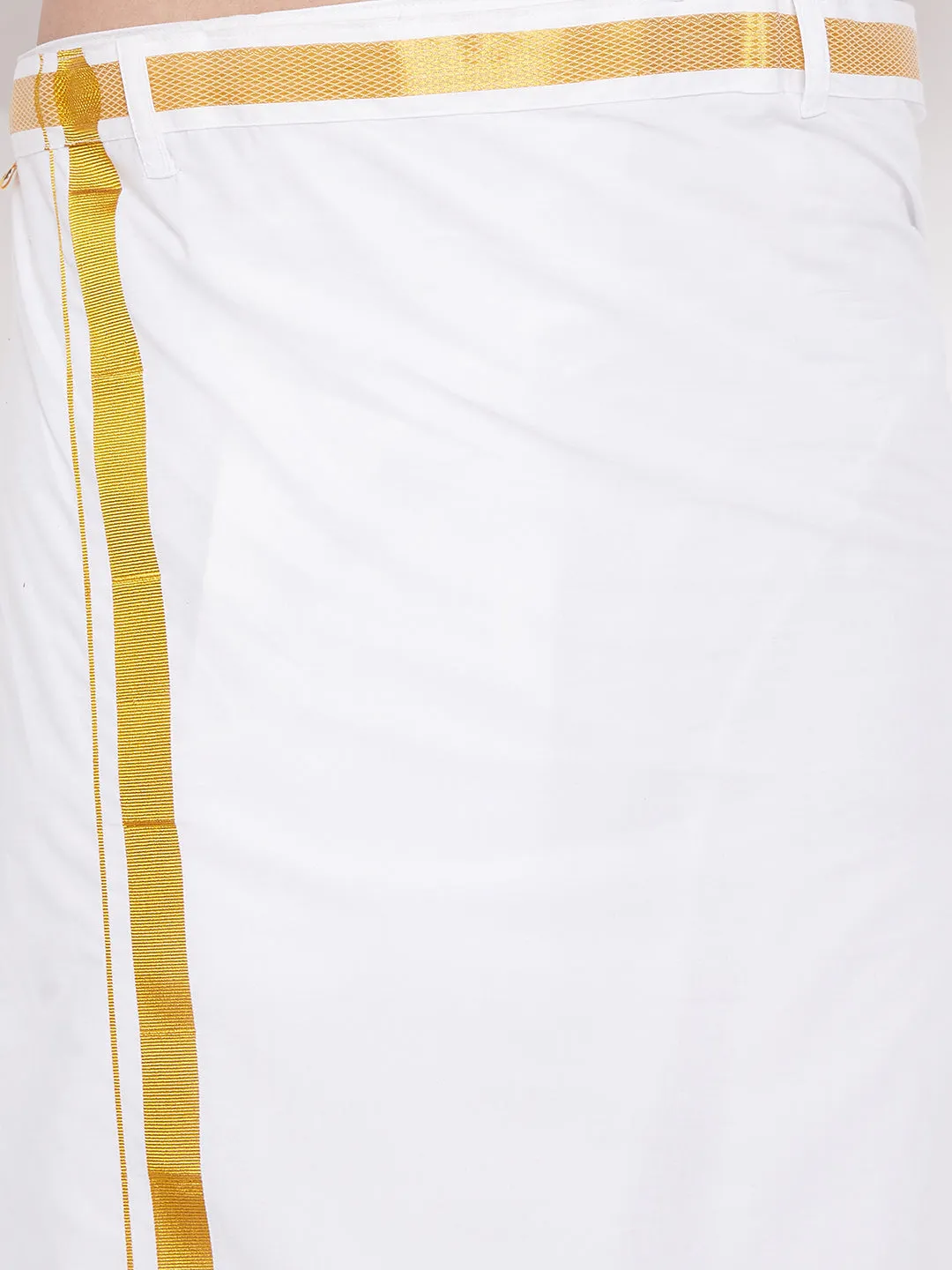 VASTRAMAY Men's Green Rayon Ethnic Shirt And Mundu Set