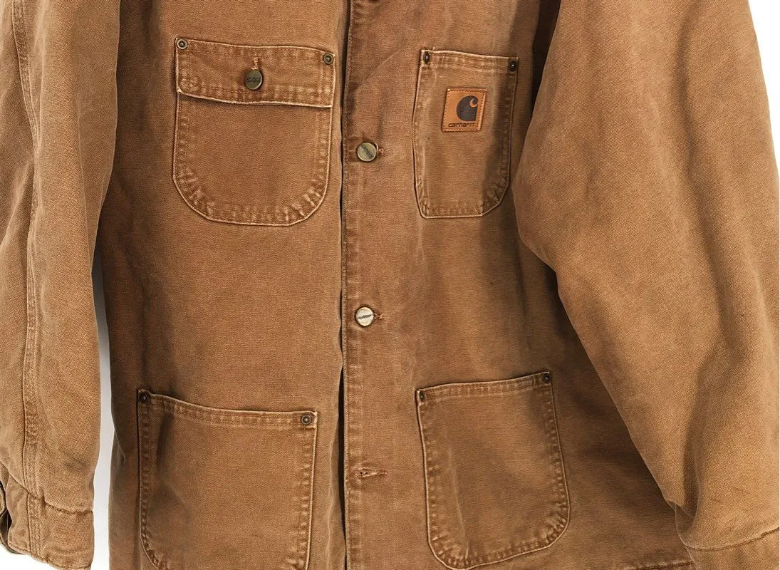 Vintage Carhartt Men's Brown C02 Cotton Overcoat - Size 3XL
