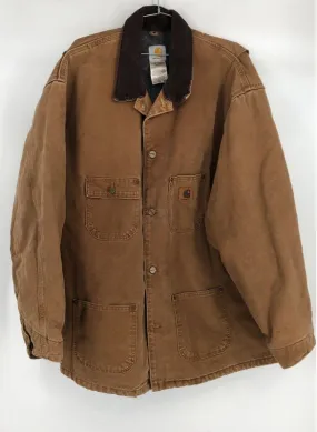 Vintage Carhartt Men's Brown C02 Cotton Overcoat - Size 3XL