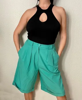 Vintage Teal Bermuda Shorts
