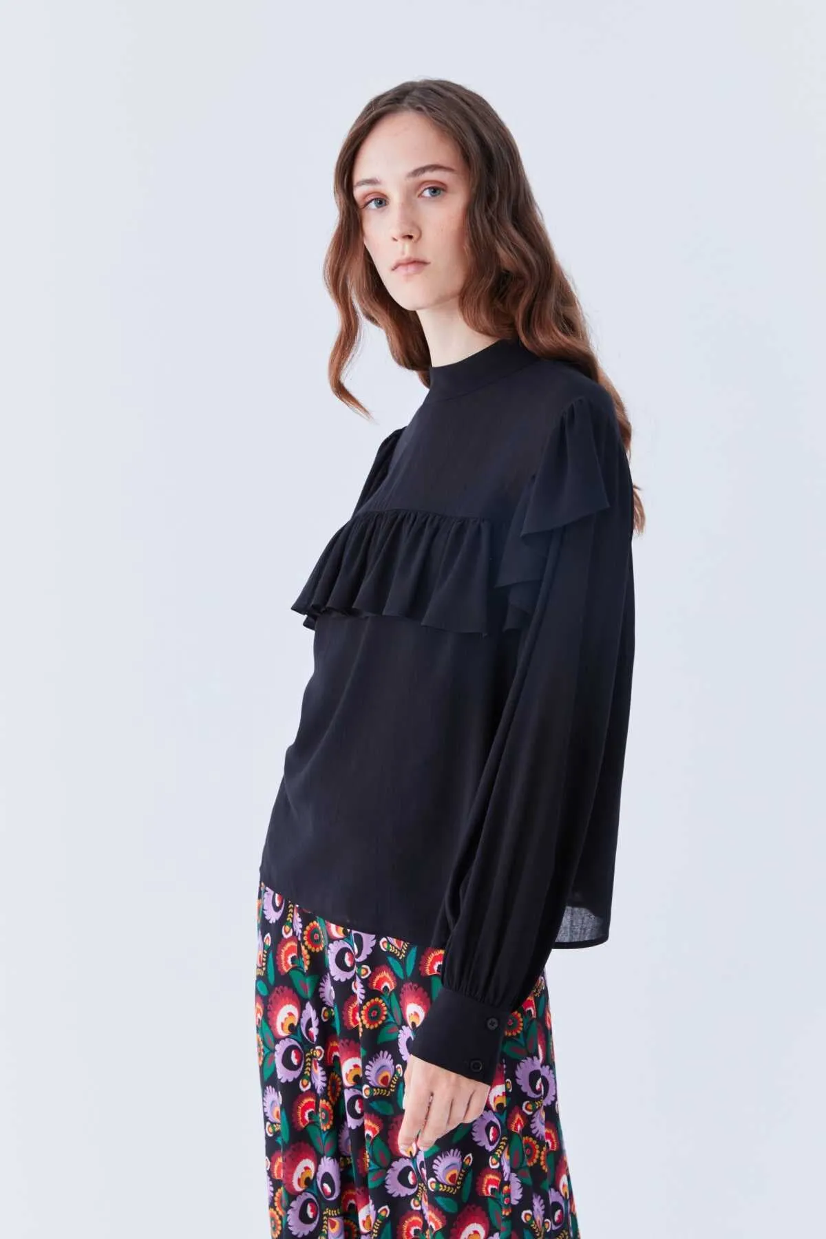Volute Blouse Black