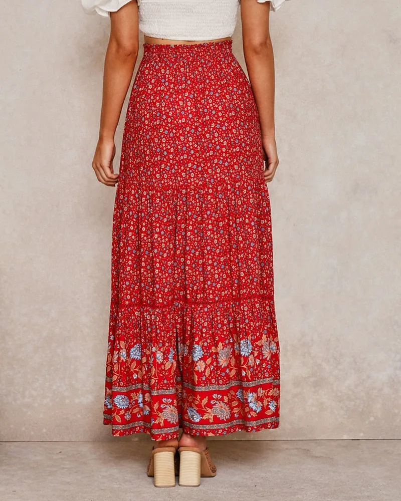 Wild Rose Maxi Skirt