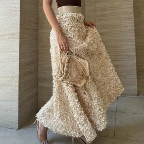 Women Petal Loose High Rise Skirt