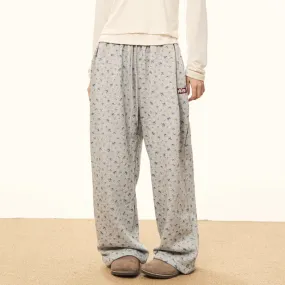 Women's Blue Floral Sweatpants