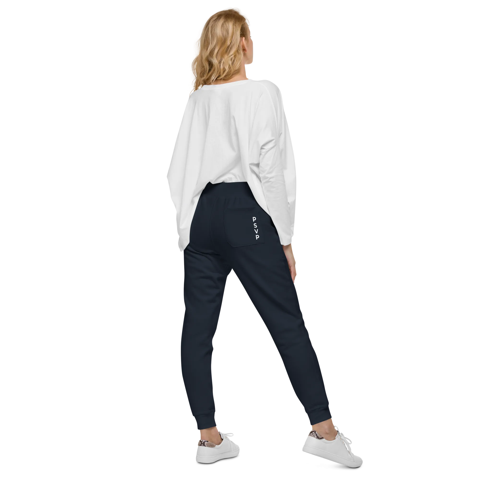 Women's Fleece Navy Sweatpants - PSVP