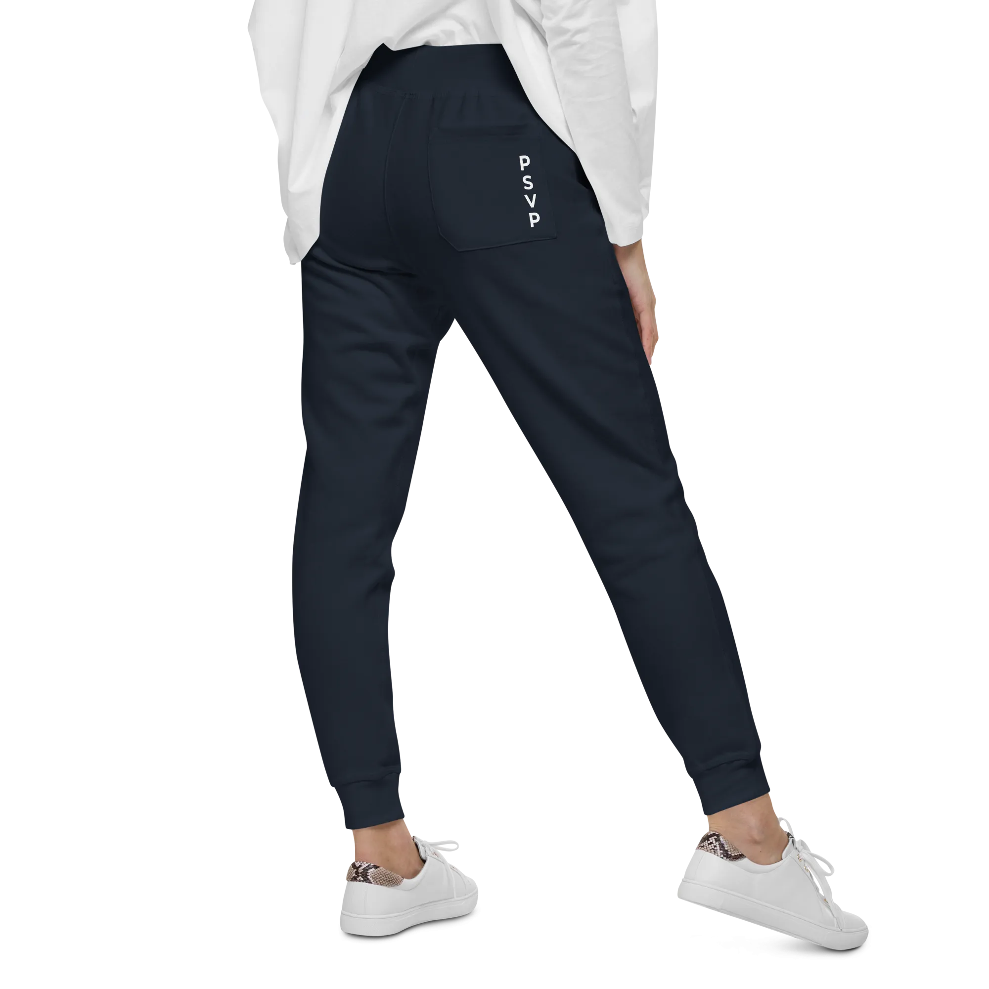 Women's Fleece Navy Sweatpants - PSVP