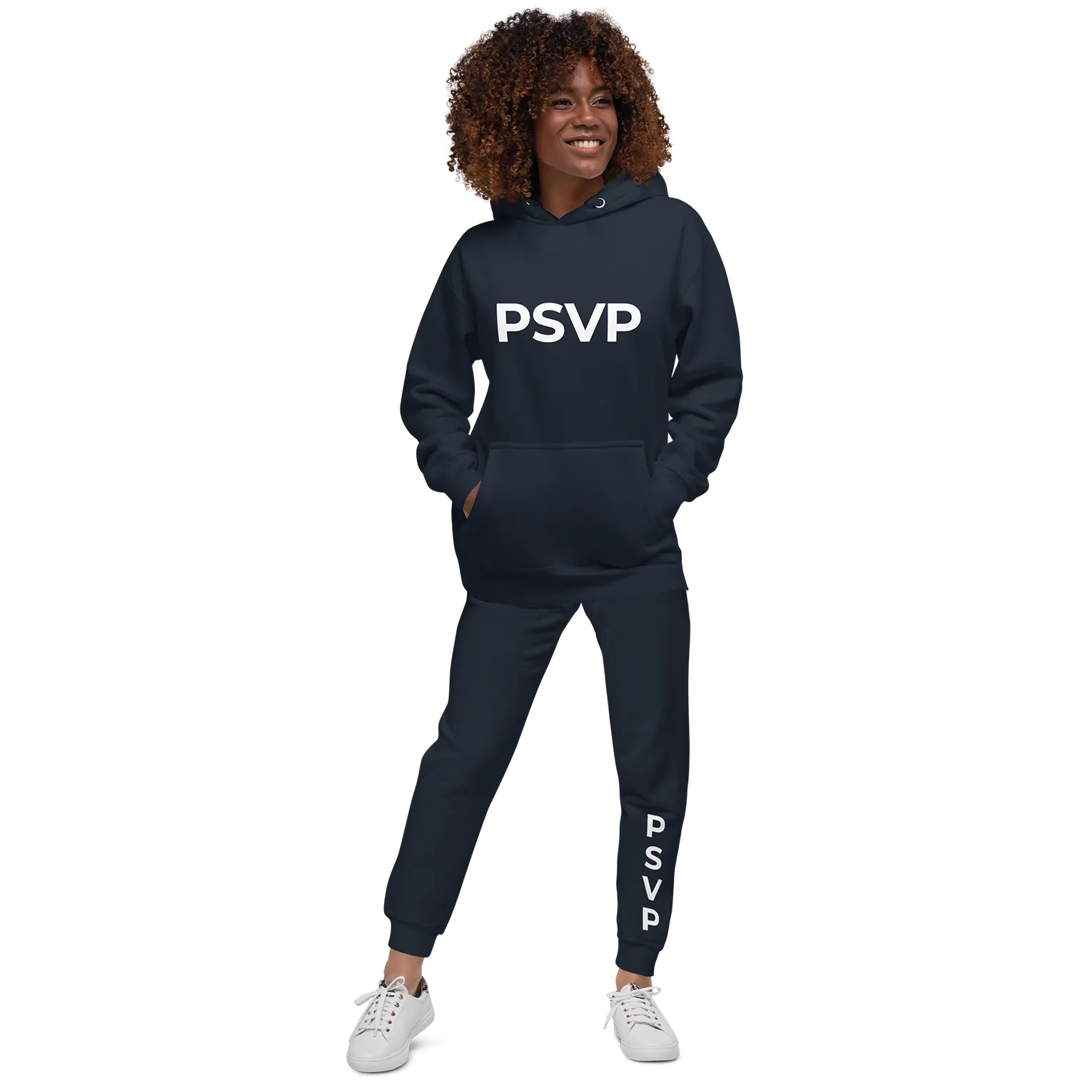 Women's Fleece Navy Sweatpants - PSVP